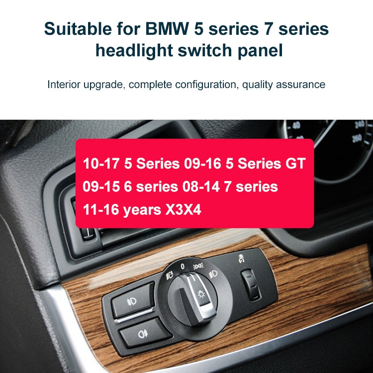 Car Headlight  Switch Button Knob for BMW 5 Series 2010-2017, Left Driving (Black) - Car Light Accessories by PMC TechLife | Online Shopping South Africa | PMC TechLife | Buy Now Pay Later Mobicred