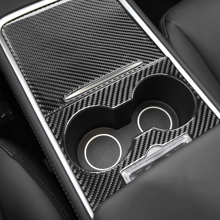 For Tesla Model 3 2017-2022 / Model Y 2000- Car Carbon Fiber Central Control Decorative Sticker (Black) - Car Interior Mouldings by PMC TechLife | Online Shopping South Africa | PMC TechLife | Buy Now Pay Later Mobicred