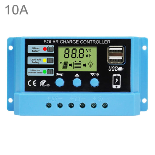 10A Solar Charge Controller 12V / 24V Lithium Lead-Acid Battery Charge Discharge PV Controller, with Indicator Light - Voltage Stabilizer by PMC Jewellery | Online Shopping South Africa | PMC Jewellery | Buy Now Pay Later Mobicred