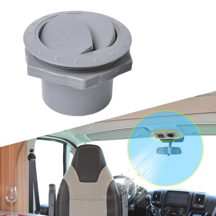 Universal 60mm Round AC Air Outlet Vent for RV Bus Boat Yacht Auto Air Conditioner Vent Replacement Parts Car Accessories(Grey) - Air Conditioning System by PMC Jewellery | Online Shopping South Africa | PMC Jewellery