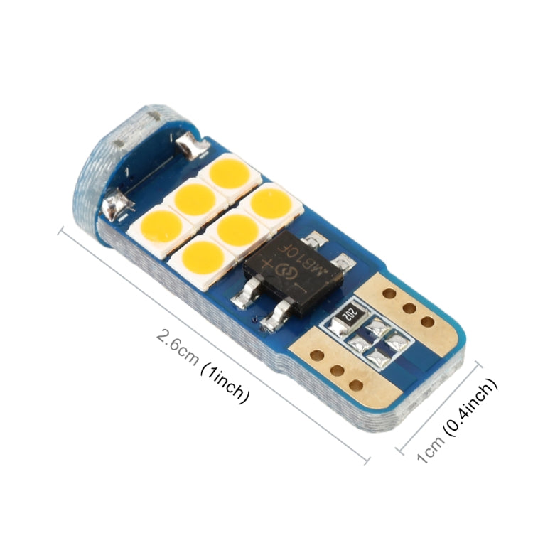 2 PCS T10 DC12 / 1W 9LEDs SMD-3030 Car Clearance Light(Yellow Light) - Clearance Lights by PMC Jewellery | Online Shopping South Africa | PMC Jewellery | Buy Now Pay Later Mobicred