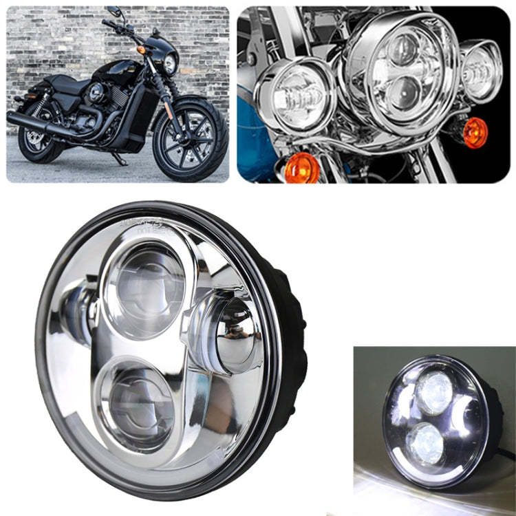 5.75 inch DC12V 6000K-6500K 40W Car LED Headlight for Harley (Silver) - LED Headlamps by PMC Jewellery | Online Shopping South Africa | PMC Jewellery | Buy Now Pay Later Mobicred