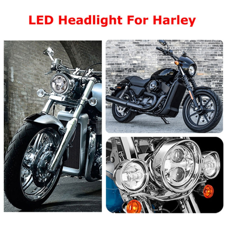 5.75 inch DC12V 6000K-6500K 40W Car LED Headlight for Harley (Silver) - LED Headlamps by PMC Jewellery | Online Shopping South Africa | PMC Jewellery | Buy Now Pay Later Mobicred