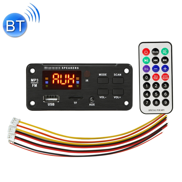 Car 5V Color Screen Display Bluetooth 5.0 Audio MP3 Player Decoder Board FM Radio TF Card USB 3.5mm AUX, with Remote Control - Car MP3 & MP4 & MP5 by PMC Jewellery | Online Shopping South Africa | PMC Jewellery | Buy Now Pay Later Mobicred