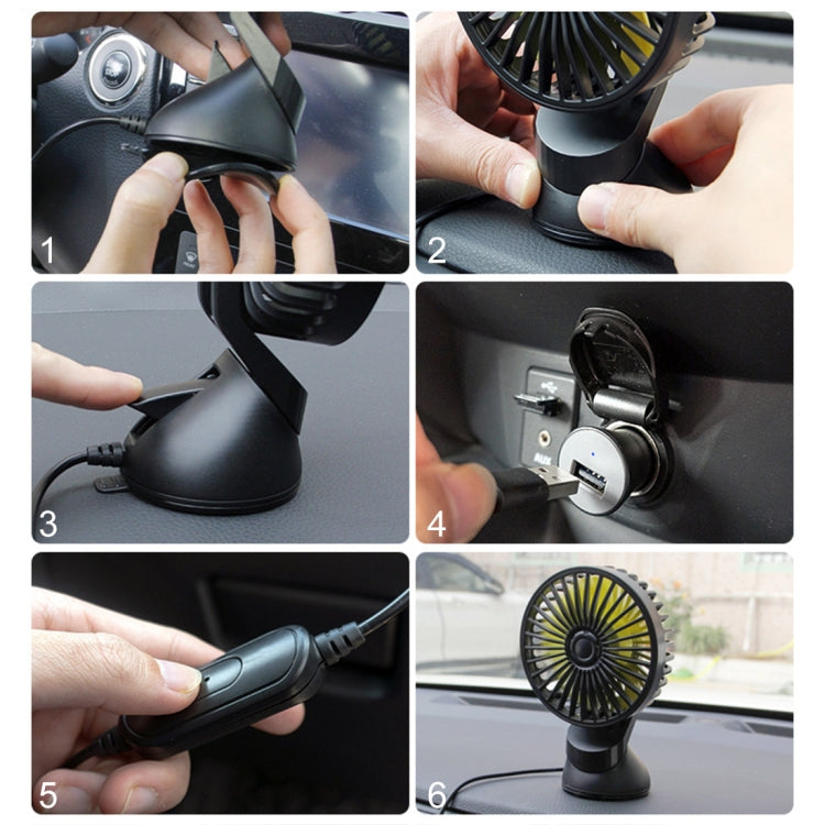 F402 Portable Car Center Console Sucker Electric Cooling Fan with Aromatherapy - Heating & Fans by PMC TechLife | Online Shopping South Africa | PMC TechLife
