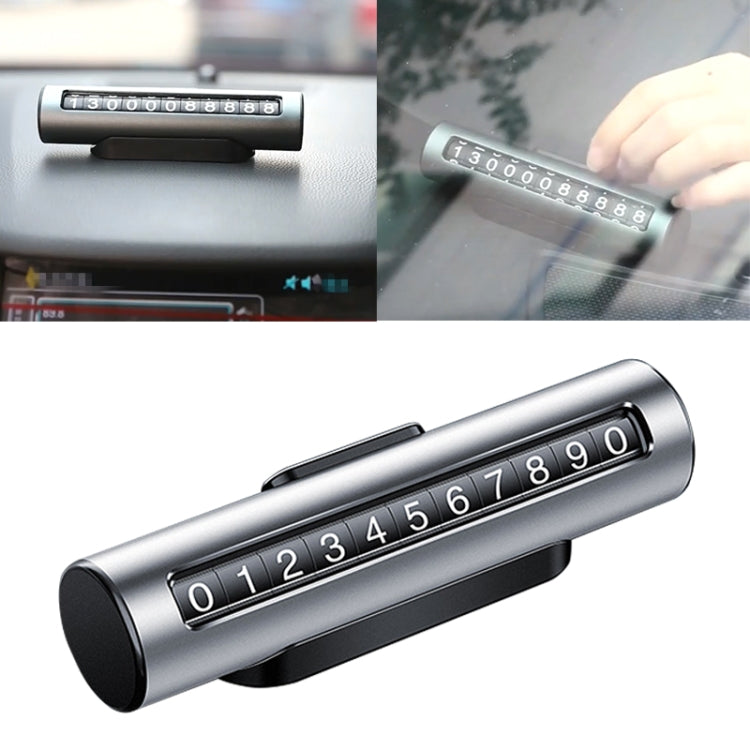 Car Metal Roller Creative Temporary Parking Card Parking Number Card (Silver) - Parking Card by PMC TechLife | Online Shopping South Africa | PMC TechLife | Buy Now Pay Later Mobicred