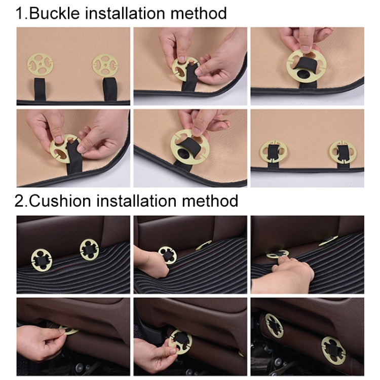 3 in 1 Car Seat Cushion Free Binding Half Inclusive Seat Mat Set (Beige) - Seat Accessories by PMC TechLife | Online Shopping South Africa | PMC TechLife | Buy Now Pay Later Mobicred