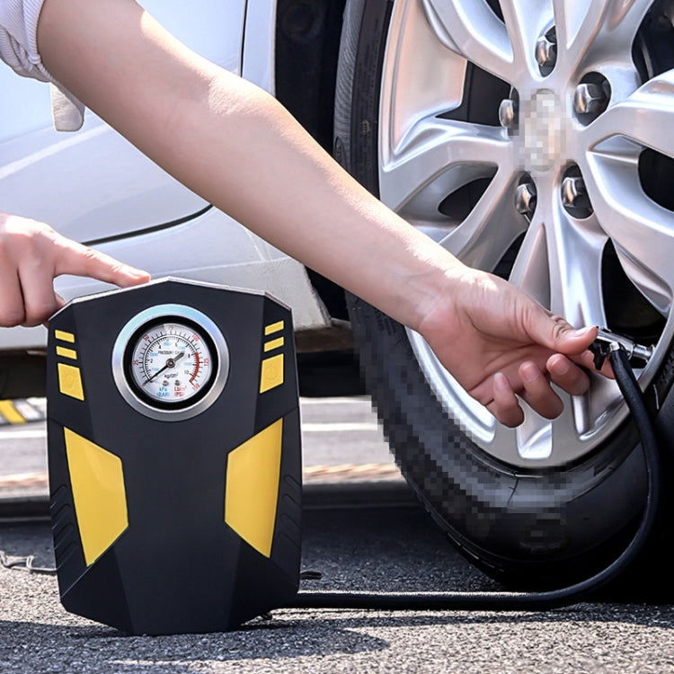 Car 12V Portable Inflatable Cylinder Pedal Pointer Air Pump with Light & Tool Box - Inflatable Pump by PMC TechLife | Online Shopping South Africa | PMC TechLife