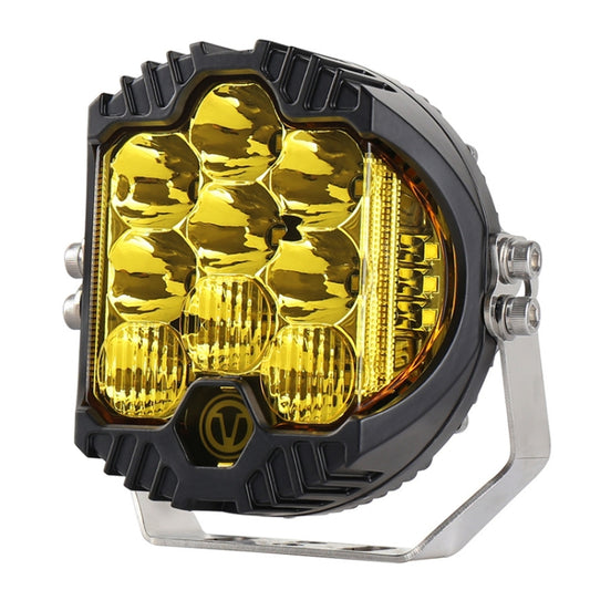 OL-1950Y 5 inch DC12V-30V 5000LM 6500K 50W Car LED Light on Three Sides Headlight for Jeep Wrangler (Gold Light) - Work Lights by PMC Jewellery | Online Shopping South Africa | PMC Jewellery | Buy Now Pay Later Mobicred