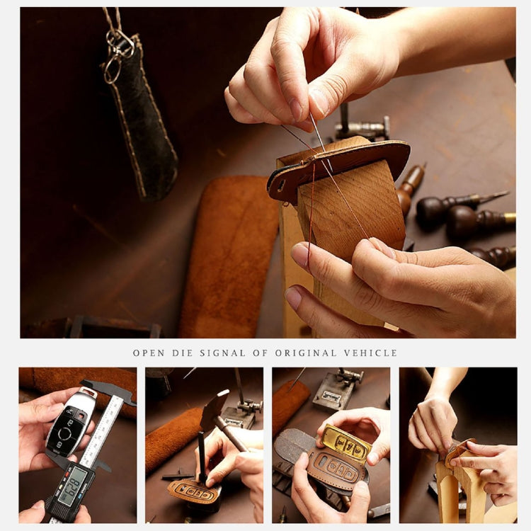 Hallmo Car Cowhide Leather Key Protective Cover Key Case for BYD(Brown) - free shipping - PMC TechLife - Order now!