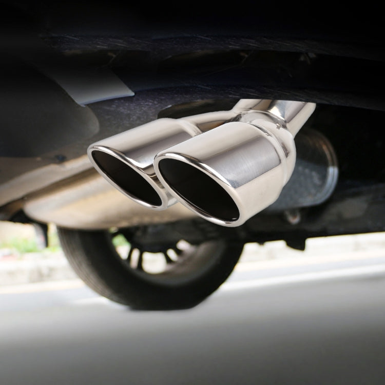 Universal Car Styling Stainless Steel Elbow Exhaust Tail Muffler Tip Pipe, Inside Diameter: 6cm (Silver) - Exhaust Pipes by PMC TechLife | Online Shopping South Africa | PMC TechLife | Buy Now Pay Later Mobicred