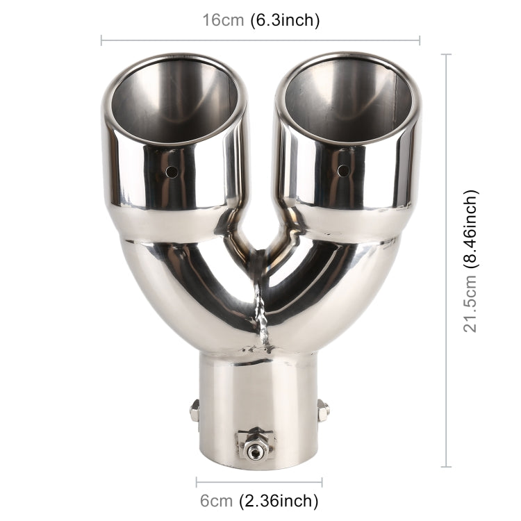 Universal Car Styling Stainless Steel Straight Exhaust Tail Muffler Tip Pipe, Inside Diameter: 6cm(Silver) - Exhaust Pipes by PMC TechLife | Online Shopping South Africa | PMC TechLife | Buy Now Pay Later Mobicred