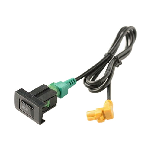 Car Center Console CD Reserved Position Modified USB Port 3.3x2.3cm + Cable Wiring Harness for Volkswagen / Audi / Skoda, Cable Length: 1m - Car Switches by PMC Jewellery | Online Shopping South Africa | PMC Jewellery | Buy Now Pay Later Mobicred