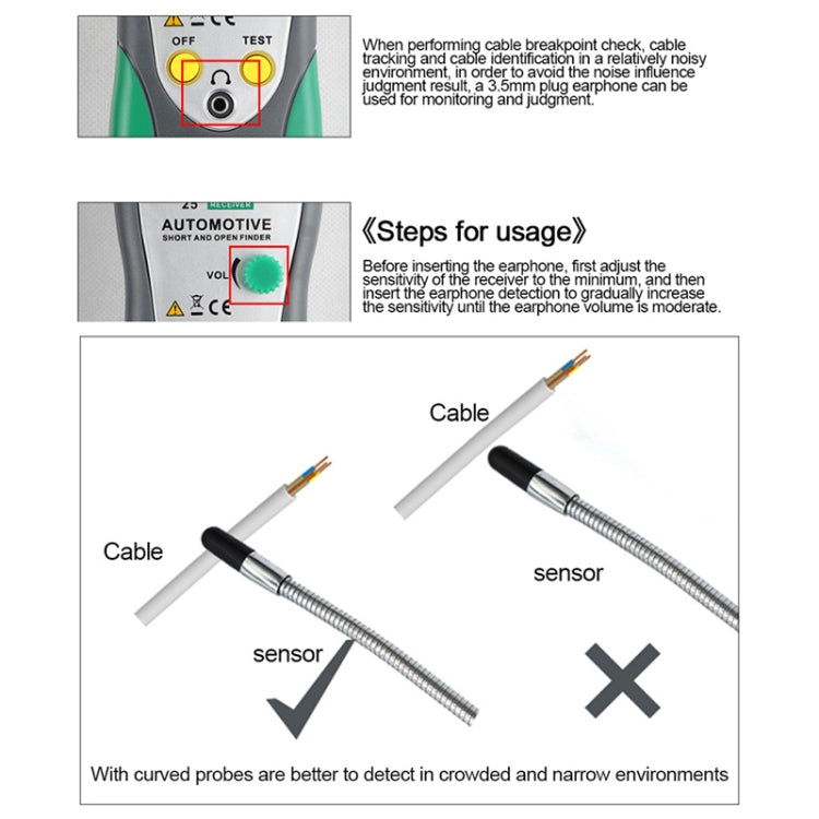 DUOYI DY25 Car Tester Cable Short & Open Circuit Finder Tester Tracer Diagnose Tone Line Finder - Electronic Test by DUOYI | Online Shopping South Africa | PMC Jewellery | Buy Now Pay Later Mobicred