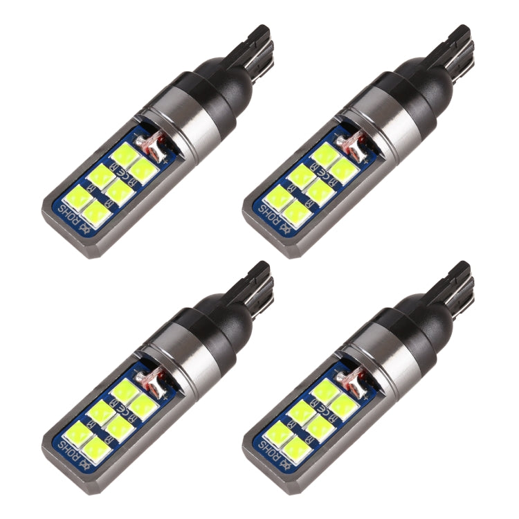 4 PCS T10 DC12V / 4W Car Clearance Light 12LEDs SMD-3030 Lamp Beads (Green Light) - Clearance Lights by PMC Jewellery | Online Shopping South Africa | PMC Jewellery | Buy Now Pay Later Mobicred