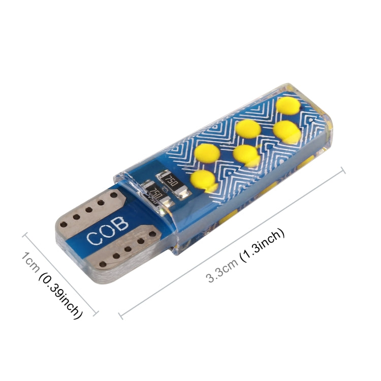 10 PCS T10 DC12V / 1.2W Car Clearance Light 12LEDs COB Lamp Beads (Yellow Light) - Clearance Lights by PMC Jewellery | Online Shopping South Africa | PMC Jewellery | Buy Now Pay Later Mobicred