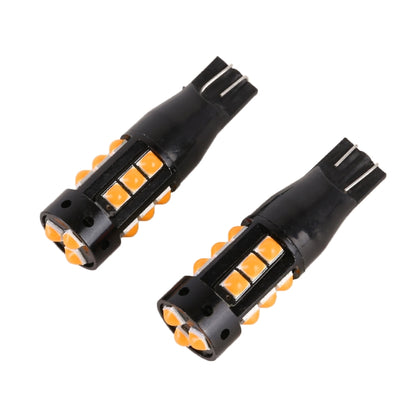 2 PCS T10 DC12V / 6.5W Car Clearance Light 15LEDs SMD-3030 Lamp Beads (Yellow Light) - Clearance Lights by PMC Jewellery | Online Shopping South Africa | PMC Jewellery | Buy Now Pay Later Mobicred