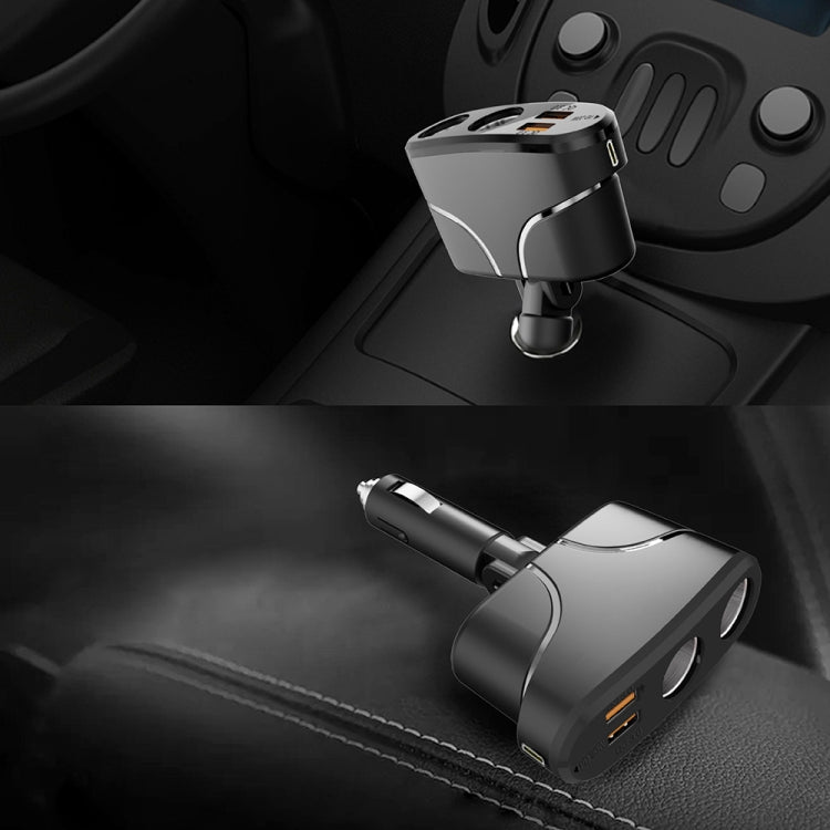 TR35 Car 2 in 1 Cigarette Lighter Extension Socket 20W PD Fast Charge QC3.0 USB Charger - Cigar Socket by PMC Jewellery | Online Shopping South Africa | PMC Jewellery | Buy Now Pay Later Mobicred