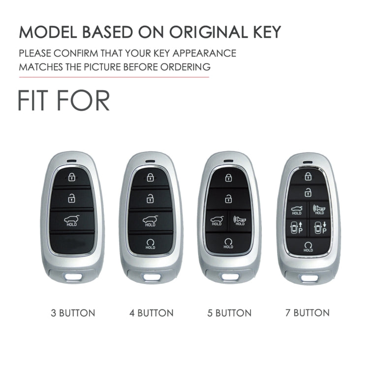 Hallmo Car Cowhide Leather Key Protective Cover Key Case for Hyundai 4-button Start(Brown) - Car Key Cases by Hallmo | Online Shopping South Africa | PMC TechLife | Buy Now Pay Later Mobicred