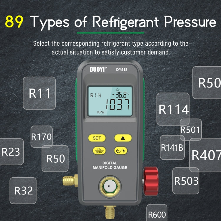 DUOYI DY518 Car Air Conditioning Repair Electronic Refrigerant Meter Air Conditioning Fluoride Meter - Electronic Test by DUOYI | Online Shopping South Africa | PMC Jewellery | Buy Now Pay Later Mobicred