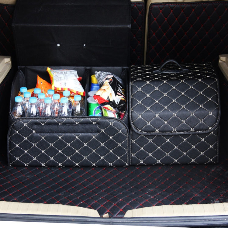 Car Trunk Foldable Storage Box, Checkered Small Size: 33 x 32 x 30cm(Beige) - Stowing Tidying by PMC Jewellery | Online Shopping South Africa | PMC Jewellery | Buy Now Pay Later Mobicred