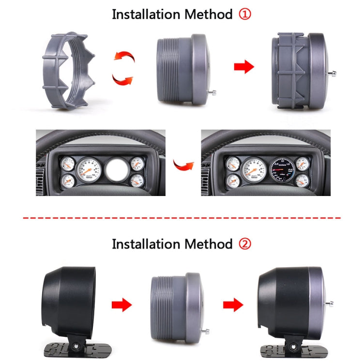 60mm Car Modified 0-3bar Turbocharged Instrument with Bracket - Car Modification by PMC TechLife | Online Shopping South Africa | PMC TechLife | Buy Now Pay Later Mobicred