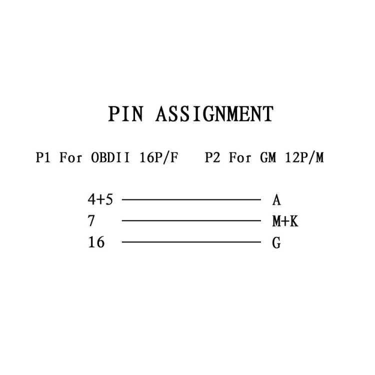 12Pin to 16Pin Car OBD2 Conversion Cable OBDII Diagnostic Adapter Cable for GM - Cables & Connectors by PMC TechLife | Online Shopping South Africa | PMC TechLife | Buy Now Pay Later Mobicred