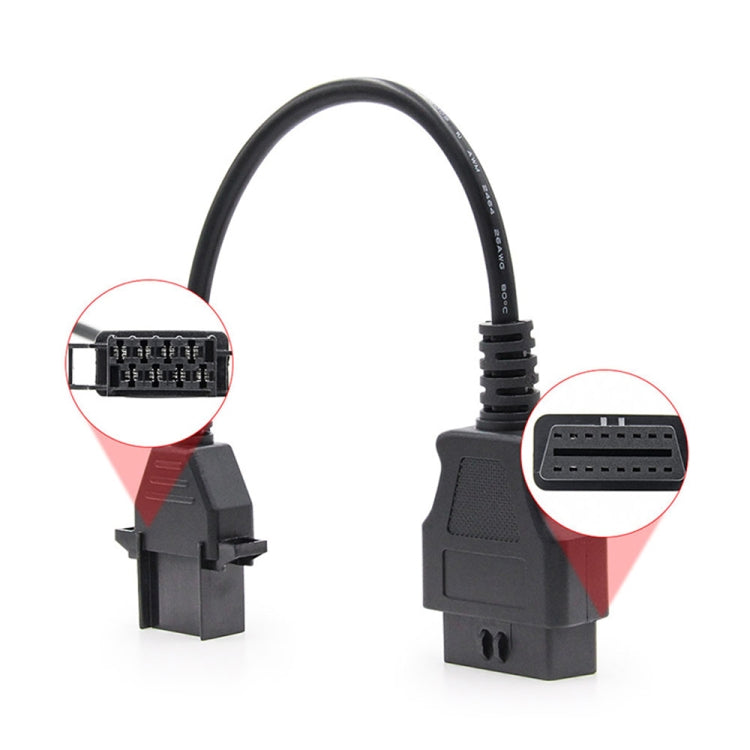 8Pin to 16Pin Car OBD2 Conversion Cable OBDII Diagnostic Adapter Cable for Volvo - Cables & Connectors by PMC TechLife | Online Shopping South Africa | PMC TechLife | Buy Now Pay Later Mobicred