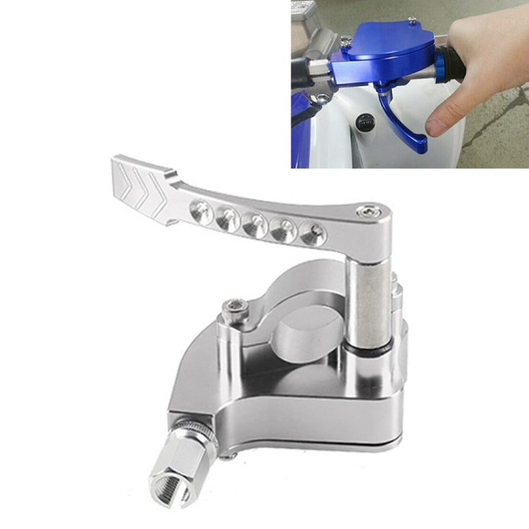 Motorcycles 7/8 Thumb Throttle Assembly Pull (Silver) - Replacement Parts by PMC TechLife | Online Shopping South Africa | PMC TechLife | Buy Now Pay Later Mobicred