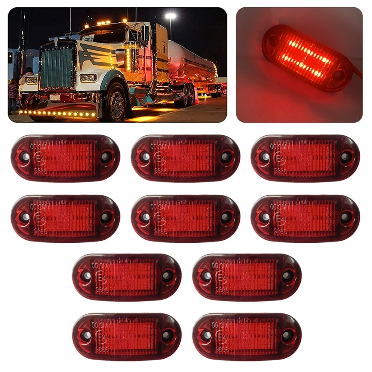 10 PCS MK-019 Car / Truck 6LEDs Side Marker Indicator Lights Bulb Lamp (Red Light) - Clearance Lights by PMC Jewellery | Online Shopping South Africa | PMC Jewellery