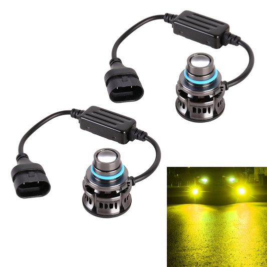 1 Pair 9005 27W / DC12V Car Aluminum Alloy LED Headlight (Gold Light) - LED Headlamps by PMC Jewellery | Online Shopping South Africa | PMC Jewellery | Buy Now Pay Later Mobicred