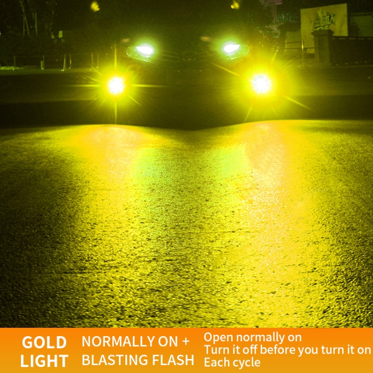 1 Pair 9005 27W / DC12V Car Aluminum Alloy Flashing LED Headlight (Gold Light) - LED Headlamps by PMC Jewellery | Online Shopping South Africa | PMC Jewellery | Buy Now Pay Later Mobicred