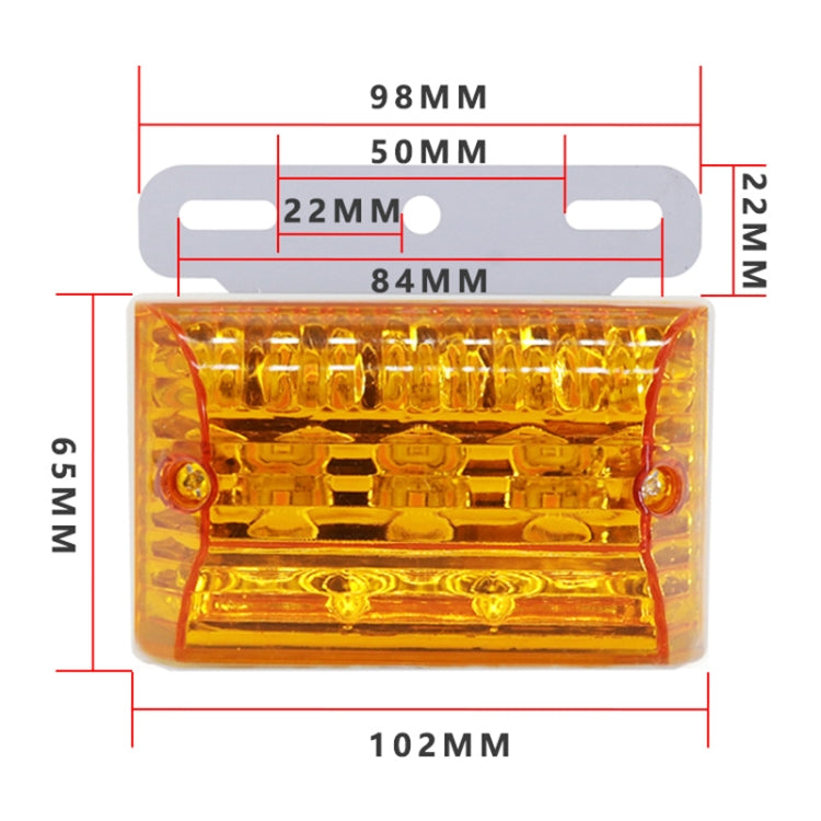 4 PCS ZS-6001 DC24V Car / Truck Side Marker Indicator Lights Bulb Lamp (Yellow Light) - Clearance Lights by PMC Jewellery | Online Shopping South Africa | PMC Jewellery | Buy Now Pay Later Mobicred