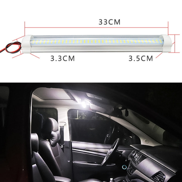 2 PCS ZS-3333 Side Switch Type 12-80V High Bright 108LEDs Car Dome Light Cabin Light Bar - Dome Lights by PMC Jewellery | Online Shopping South Africa | PMC Jewellery | Buy Now Pay Later Mobicred