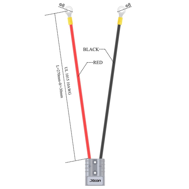 50A 600V Battery Charger Battery Quick Disconnect Plug Trailer Winch Plug with 1FT Cable (Turn O Connector) - DIY Cables by PMC Jewellery | Online Shopping South Africa | PMC Jewellery | Buy Now Pay Later Mobicred