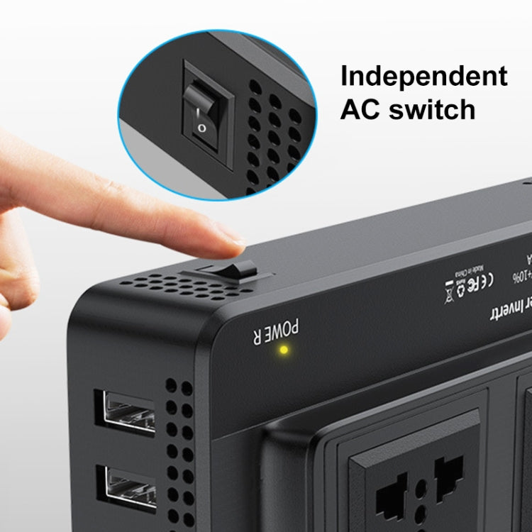 DC12V 200W AC220V Car Smart Multi-functional Digital Display Inverter, EU Plug -  by PMC TechLife | Online Shopping South Africa | PMC TechLife | Buy Now Pay Later Mobicred