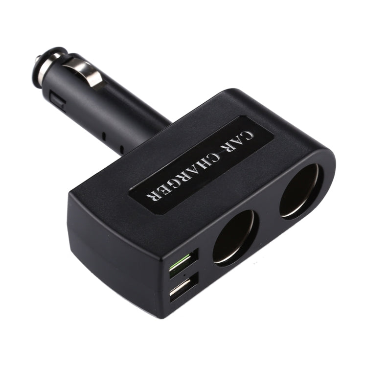 QC 3.0 Dual USB Ports 6A with 2 Socket Cigarette Lighter Splitter Car Charger - Cigar Socket by PMC Jewellery | Online Shopping South Africa | PMC Jewellery | Buy Now Pay Later Mobicred