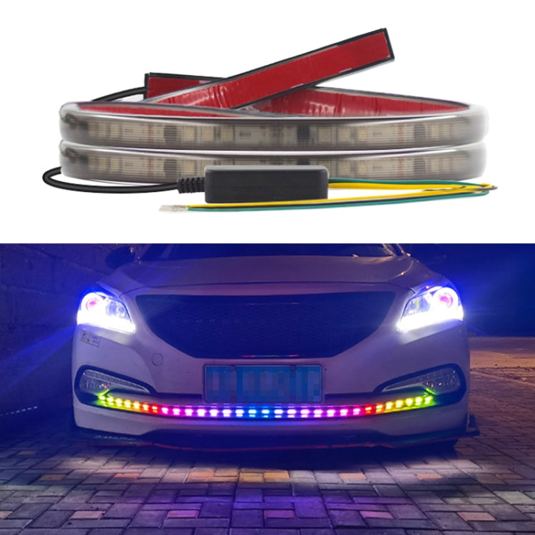 Z08-80CM 80cm DC12V-24V Car Front Grille LED RGB Daytime Running Lights Strip Colorful Lamp - Running Lights by PMC Jewellery | Online Shopping South Africa | PMC Jewellery | Buy Now Pay Later Mobicred