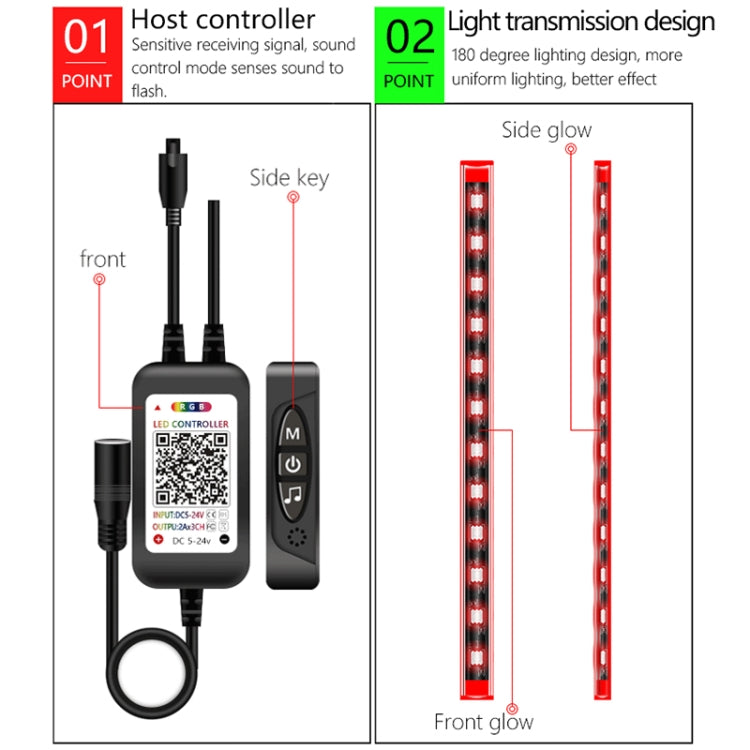 Y11 USB Car Colorful RGB Foot LED Atmosphere Light - Atmosphere lights by PMC Jewellery | Online Shopping South Africa | PMC Jewellery | Buy Now Pay Later Mobicred