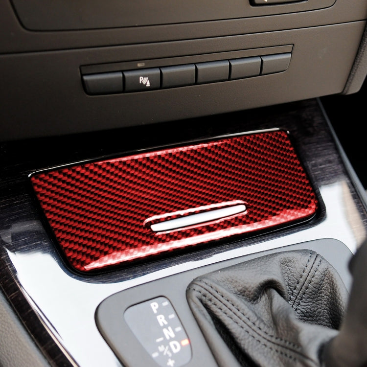For BMW 3 Series E90 Carbon Fiber Car Ashtray Panel Decorative Sticker (Red) - Car Interior Mouldings by PMC TechLife | Online Shopping South Africa | PMC TechLife | Buy Now Pay Later Mobicred