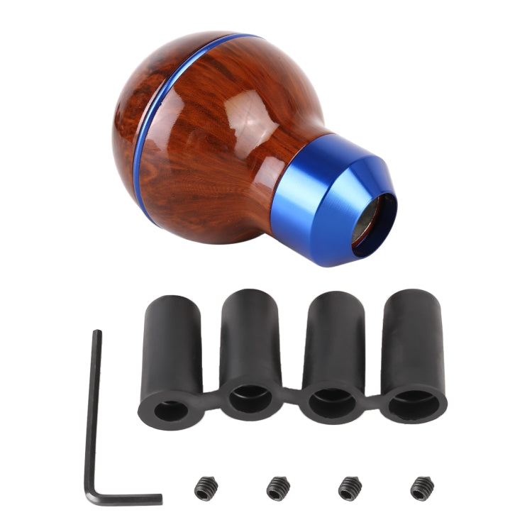 Universal Car Wood Texture Metal Gear Shift Knob (Blue) - Shift Knob by PMC TechLife | Online Shopping South Africa | PMC TechLife | Buy Now Pay Later Mobicred