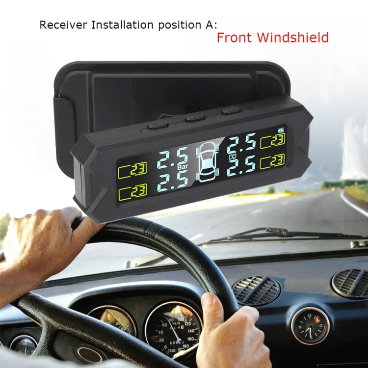 Car High Precision Solar Charging Tire Pressure Monitoring System TPMS, Built-in Beep Sensor - free shipping - PMC TechLife - Order now!