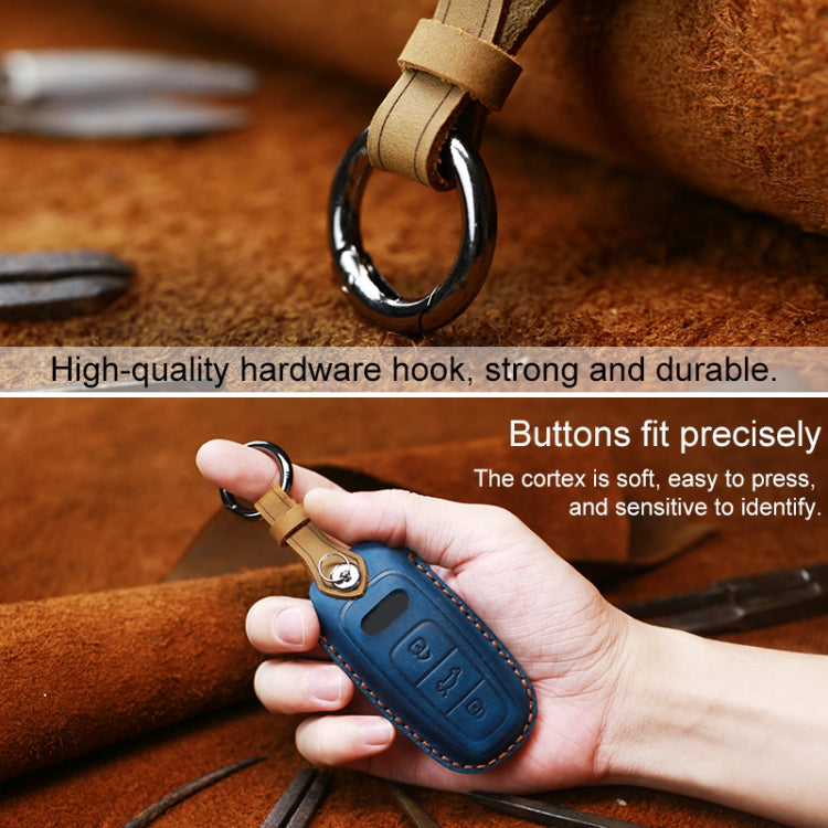 For Audi Series Car Cowhide Leather Key Protective Cover Key Case, A Version 2016-2017 (Brown) - free shipping - PMC Jewellery - Order now!