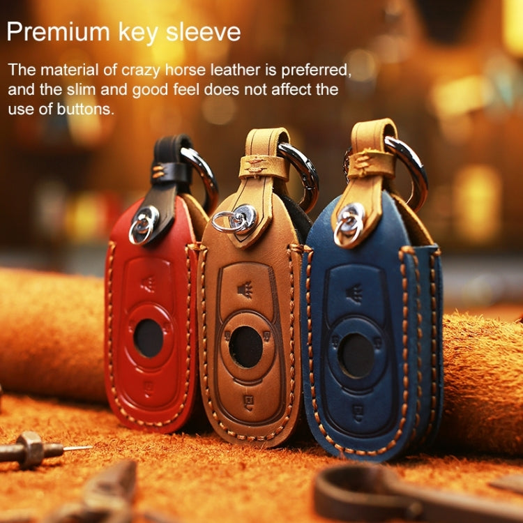 For Buick Car Cowhide Leather Key Protective Cover Key Case, Four Keys Version (Black) - free shipping - PMC TechLife - Order now!
