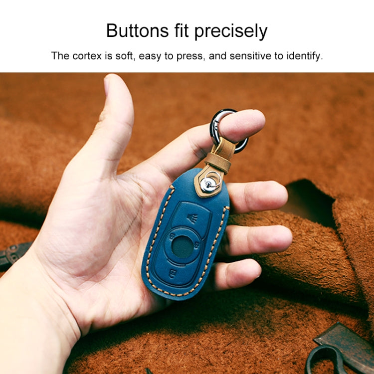 For Buick Car Cowhide Leather Key Protective Cover Key Case, Five Keys Version (Brown) - Car Key Cases by PMC TechLife | Online Shopping South Africa | PMC TechLife | Buy Now Pay Later Mobicred