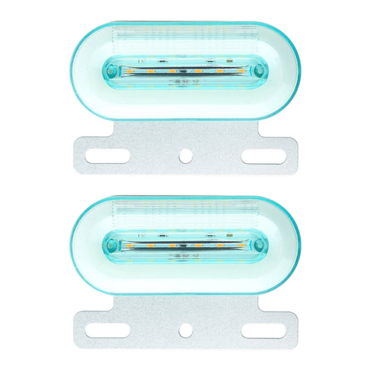 2 PCS 24V 12LED Car Oval Side Lamp (White Light) - Warning Lights by PMC Jewellery | Online Shopping South Africa | PMC Jewellery | Buy Now Pay Later Mobicred