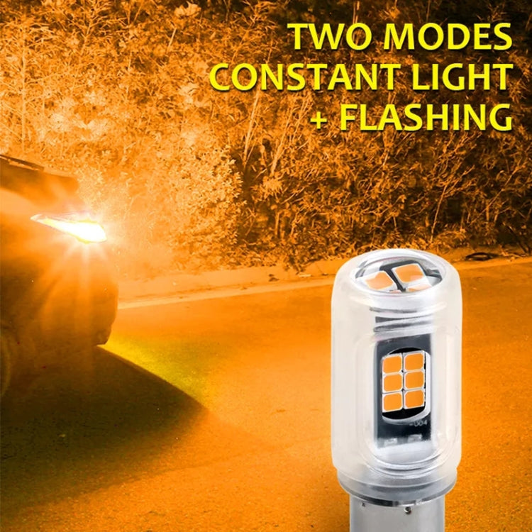 2pcs 1156 DC12V / 2.16W / 0.18A / 480LM Car LED Turn Signal Light(Yellow Light) - Arrow Turn Lights by PMC Jewellery | Online Shopping South Africa | PMC Jewellery | Buy Now Pay Later Mobicred