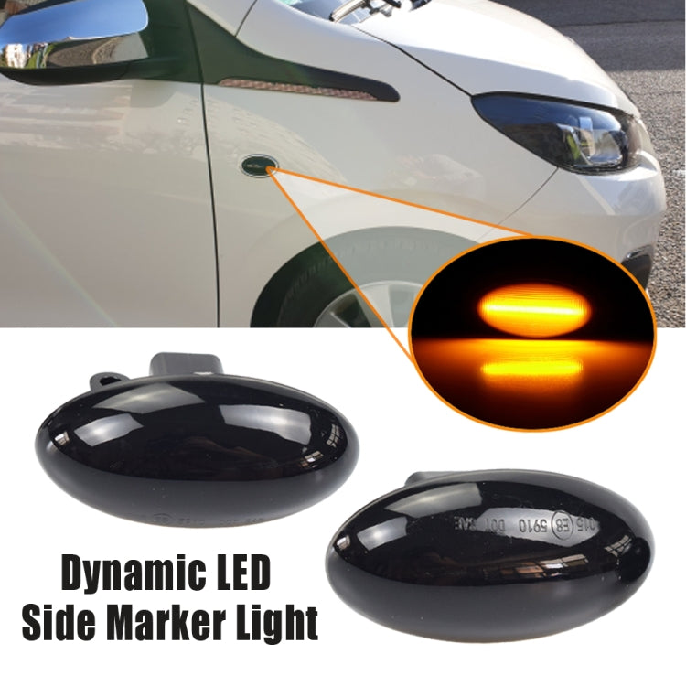 2pcs For Peugeot 1007 Car Dynamic LED Fender Side Light 817300H010 (Transparent) - Arrow Turn Lights by PMC Jewellery | Online Shopping South Africa | PMC Jewellery | Buy Now Pay Later Mobicred