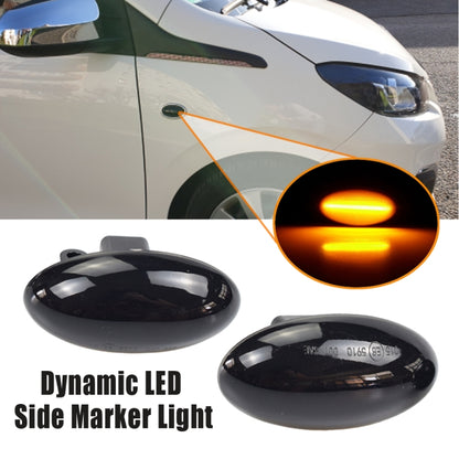 2pcs For Peugeot 1007 Car Dynamic LED Fender Side Light 817300H010 (Transparent) - Arrow Turn Lights by PMC Jewellery | Online Shopping South Africa | PMC Jewellery | Buy Now Pay Later Mobicred