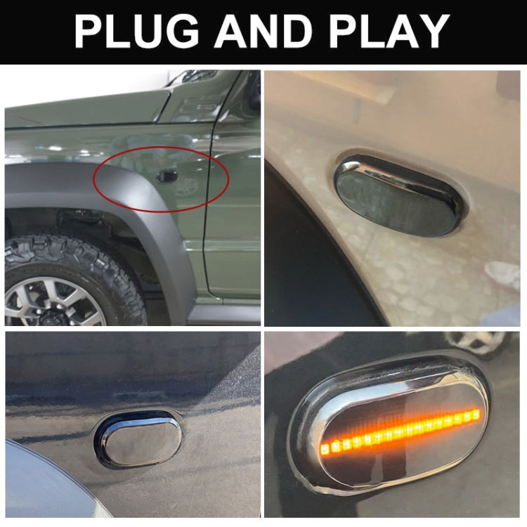 2pcs For Suzuki Jimny JB64W 2018/07- Car Dynamic LED Fender Side Light (Transparent) - Arrow Turn Lights by PMC Jewellery | Online Shopping South Africa | PMC Jewellery | Buy Now Pay Later Mobicred